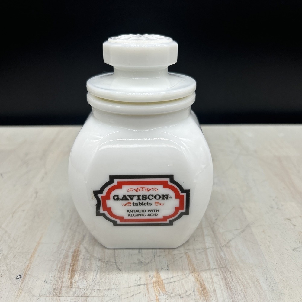 Gaviscon Milk glass apothecary bottle